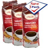 Valor Cao Cocoa Mix for Hot Chocolate 17.6 oz Pack of 3